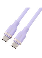 USB Type-C ケーブル 100W PD対応 シリコン 短い やわらかい 480Mbps 0.3m ニュアンスカラー ソフトラベンダー MPA-CCECSS03PU