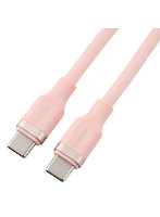 USB Type-C ケーブル 100W PD対応 シリコン やわらかい 480Mbps 0.5m ニュアンスカラー ブラッシュピンク MPA-CCECSS05PN