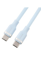 USB Type-C ケーブル 100W PD対応 シリコン やわらかい 480Mbps 2m ニュアンスカラー パウダーブルー MPA-CCECSS20BU