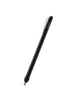 タッチペン iPad スマホ タブレット対応 スタイラスペン 透明ディスクペン先 狙った位置が見やすい 極細・軽量 スリム クリップ付 ブラック P-TPSLIMBSDBK
