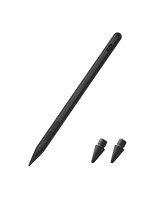 iPad タッチペン Goodnotesアプリ対応 ショートカットボタン（戻す/消す） USB Type-C急速充電 傾き検知 マグネット吸着 Apple Pencil用ペン先交換可能 ブラック P-TPACSTAP14WBK