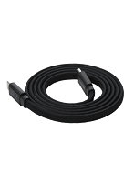 USB Type-C ケーブル USB-C to USB-C PD対応 60W 巻くだけ 磁石でまとまる フラット ナイロンメッシュ 1m ブラック MPA-CCECMGF10BK