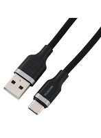 USB-A to USB Type-C ケーブル 1m シリコン やわらかい 絡みにくい 15W 3A ブラック MPA-ACECSS10BK