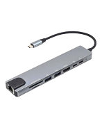 日本トラストテクノロジー MY DOCK STATION 8-IN-1（HDMI / RJ45 / microSD/ SD ほか） JTMD-8IN1