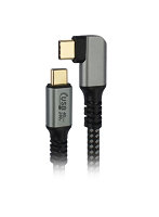 日本トラストテクノロジー USB4対応240W Type-Cケーブル USB-IF認証 PD EPR充電対応 L型コネクタ 1m JTU4L240-CC