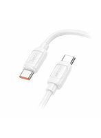 hoco. X115 240W Type-Cケーブル 超高速充電 高速データ転送480Mbps 高耐久設計 1m ホワイト X115-CC-WH
