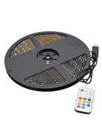 日本トラストテクノロジー USBテープLED 10m 流れる光のイルミネーション RGB リモコン付き TPLED10M-RGBB-R