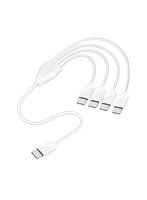 日本トラストテクノロジー 4 in 1 USB Type-C分岐ケーブル50cm 最大4台同時充電 ホワイト JT-4IN1CC05-WH