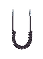 日本トラストテクノロジー PD100W シリコンコイルUSB-Cケーブル 1.5m ブラック JT-COIL100WCC-BK