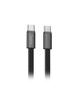 hoco. X125 PD60W フラットUSB-Cケーブル PD60W充電＆480Mbps通信対応 しなやかで絡まりにくい ブラック X125-CC-BK