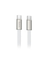 hoco. X125 PD60W フラットUSB-Cケーブル PD60W充電＆480Mbps通信対応 しなやかで絡まりにくい ホワイト X125-CC-WH