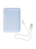 インプリンク 超薄型モバイルバッテリー5，000mAh 厚さ12.7mmのスリム軽量デザイン パステルカラー ブルー IML1C2U5002BL