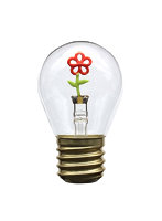 日本トラストテクノロジー Funny Neon Bulb 電球型イルミネーション ネオンライト はな JTNBULB-FLW