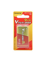 オーム電機 Vアルカリ乾電池 9V形 1本パック 08-4130 6LR61VB1P