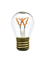 日本トラストテクノロジー Funny Neon Bulb 電球型イルミネーション ネオンライト ちょうちょ JTNBULB-BFY