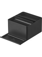 スマホスタンド付きハーフティッシュケース タワー ブラック