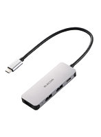 USB-C ハブ ドッキングステーション HDMI 4K/60Hz PD対応 4ポート USB-A×2 スリム シルバー DST-040BPSV