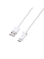 USB-A to USB-C ケーブル 片側磁石 固定 ナイロンメッシュ 1m ホワイト MPA-ACECMW10WH