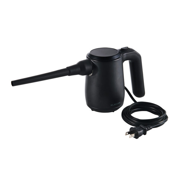 エアダスター 電動 AC電源 コンセント式 ブロワー 強力 最大風速67m/s 2段階風量 500W 3mコード ノズル3種 PC / キーボード / エアコン / 車内掃除 ブラック AD-ALA01BK