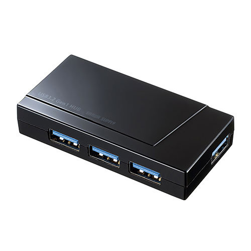 サンワサプライ USB3.2 Gen1 4ポートハブ（4ポート・セルフ/バスパワー両用） USB-3H418BKN 5,483円