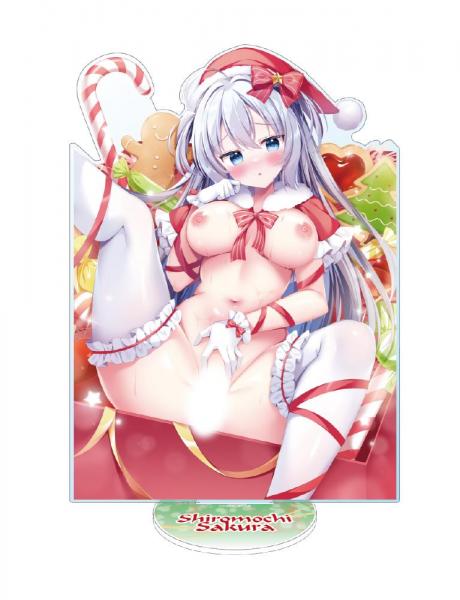 【猫りん堂】白もち桜 （R18） うお、でっか…アクリルフィギュア 1月16日受注開始分 画像1