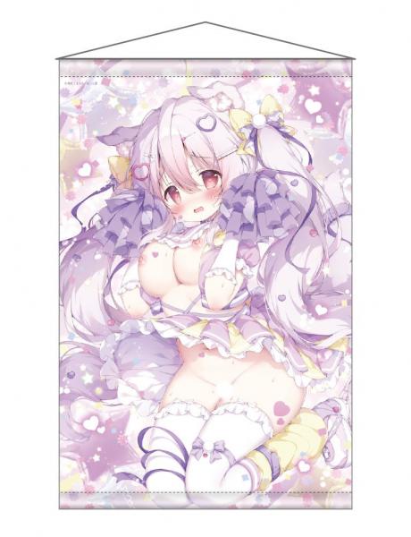 【猫りん堂】桃豆こまもち （R18）B2Wスエードタペストリー 10月31日受注開始分