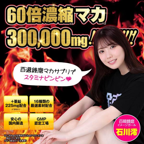 百戦錬磨 60倍濃縮マカ30日分（90粒） 画像2