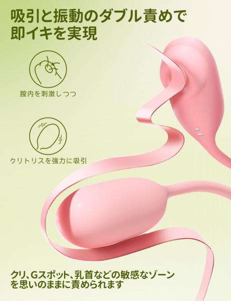 BeYourLover グルグルハコ ピンク 吸うハコ 吸引バイブ 2点責め 遠隔操作 アダルトグッズ 画像4