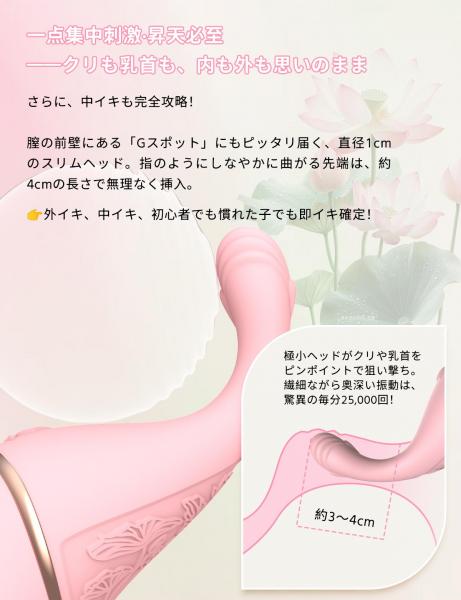 ToyCod 波見鳥 潮吹きバイブ ピンポイント×吸引×激震×遠隔 3種交換ヘッド ラブグッズ 画像5