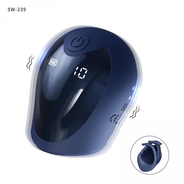 男性用振動リング ヘルメット型 ローター 360°ぐるりと オープン触手 10種類パターン 激震 USBマグネット充電 SM フリーサイズ アダルトグッズ 大人のおもちゃ 画像8