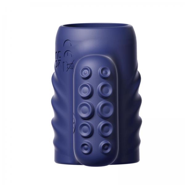 新開発電動ペニスサック バイブレーションサック しっかりホールド感 波打つデザイン 突起付き 10種類激震 ゾクゾク刺激 遠隔絶頂 高弾力素材 快感アップ SM 画像11