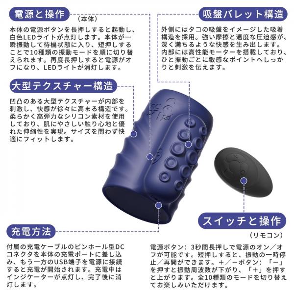 新開発電動ペニスサック バイブレーションサック しっかりホールド感 波打つデザイン 突起付き 10種類激震 ゾクゾク刺激 遠隔絶頂 高弾力素材 快感アップ SM 画像9