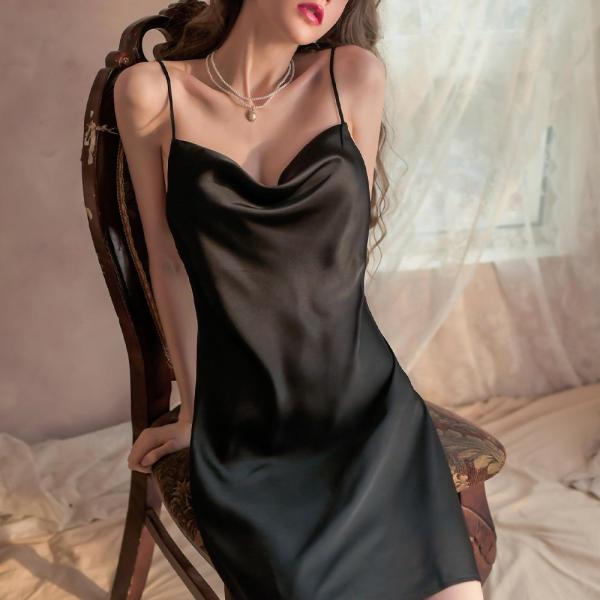 ナイトドレス黒 画像1