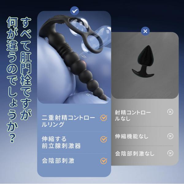 二重リング伸縮アナルビーズ 画像3