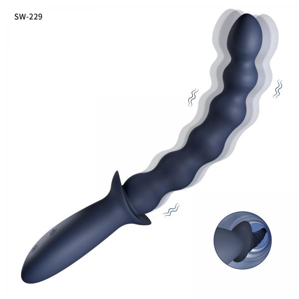 アナルビーズ 漏れ防止スティック 前立腺責め アダルトグッズ メスいき 強力振動 6連ボール アナル開発 SM 防水 画像7