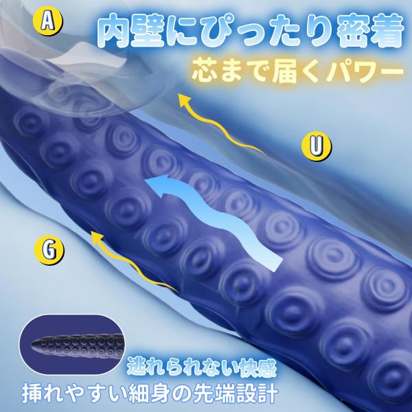 うねるタコ型バイブ 【9種うねり×9種激震S級】 リアル触手 ダブル刺激 アナル開発 突起吸盤 段階構造 絶頂体験 高品質シリコン 前立腺責め LEDスクリーン SM 防水 画像2