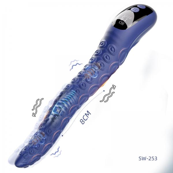 うねるタコ型バイブ 【9種うねり×9種激震S級】 リアル触手 ダブル刺激 アナル開発 突起吸盤 段階構造 絶頂体験 高品質シリコン 前立腺責め LEDスクリーン SM 防水 画像8