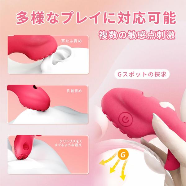 タコ型指サックバイブ クリ責め Gスポット刺激 コンパクト ローター 潮吹き シリコン USB充電式 画像5