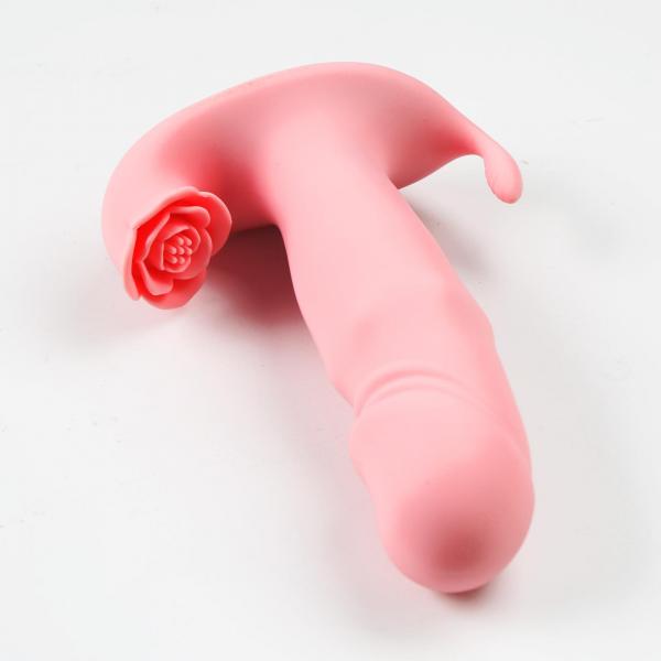 ローズデザイン・ピストンバイブ 新登場4in1電動ディルド 先端は亀頭 強力なプルかき回す振動機能 【9モード振動＆伸縮アクション搭載】 クリ責め Gスポット刺激 遠隔絶頂 SM 画像13