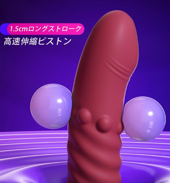 舌舐めバイブ アダルトグッズ 大人のおもちゃ 自動伸縮ピストン 回転ビーズ 加熱機能 Gスポット刺激 10段階調整 USB充電 防水 静音 女性用マッサージャーb215 画像4