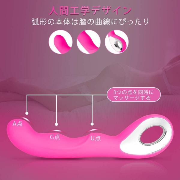 バイブローター 成人のおもちゃ 女性用  医療用シリコン使用 10種類の振動パターン 防水機能付 画像2