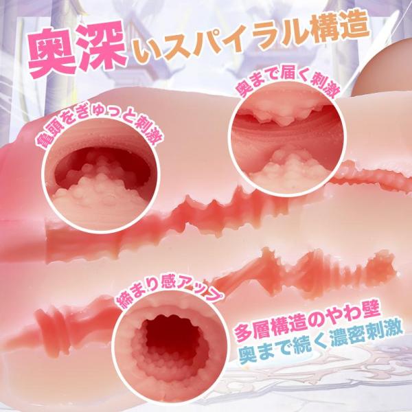 【600g重量級×10種振動】電動オナホール 妹系ヒロイン ローター搭載 APP遠隔操作対応 非貫通ホール 極締めスパイラル構造 高弾力TPE 密着ホールド メンズホール 244 画像6