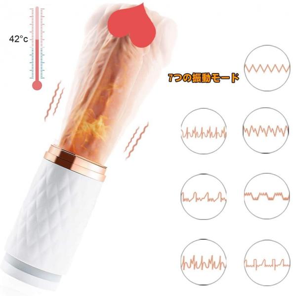 電動ディルド ピストンバイブ 7段階伸縮振動モード 3cm上下伸縮 遠隔操作 リモコンバイブ 吸盤付き Gスポット刺激 リアルな外観と質感 46 画像1