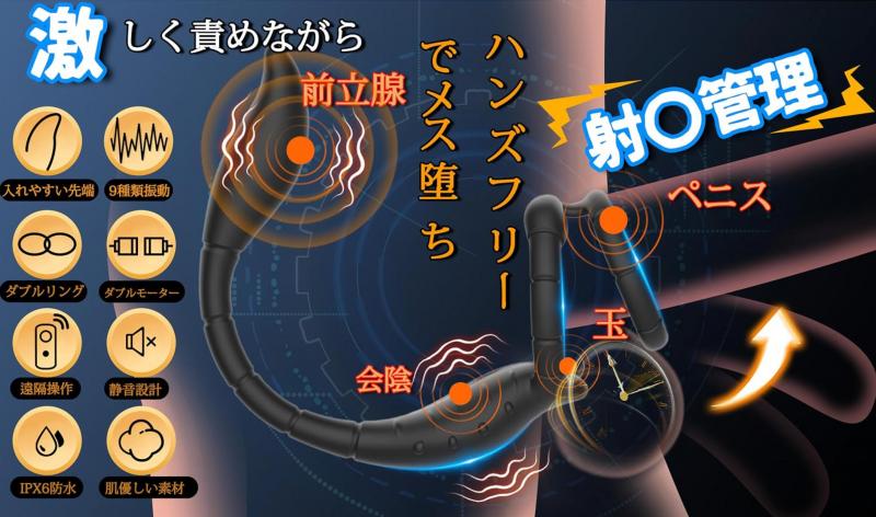 【初心者向け・細身2.4cm】アナルバイブ 前立腺バイブ サソリ型 ダブルモーター 強力振動 スマホAPP操作対応 振動パターン自由設定 ソフトシリコン IPX6防水 USB充電式 日本語説明書付き 男性用アダルトグッズ 293 画像6