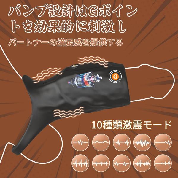 ペOスリング 電動バイブ 【エンドレス快感×10種類振動】シリコン製 弾力耐久 玉O責め USB充電 人気 クOトリス刺激 大人のおもちゃ アダルトグッズb142 画像1