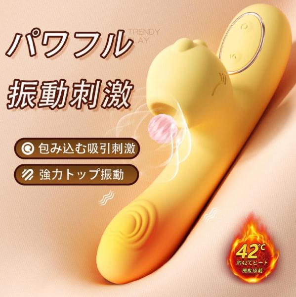 Gスポット振動バイブ アダルトグッズ 大人のおもちゃ 吸引機能 加熱機能搭載 10種振動モード 10段階強度調整 空気吸引 USB充電 静音 防水 シリコン 女性用マッサージャーb214