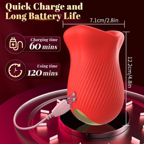 女性用 ローター 360°回転 リッキング機能 8種リッキングモード 8種振動モード USB充電式 やわらか素材 簡単操作 レディース セルフケアグッズ 264 画像5