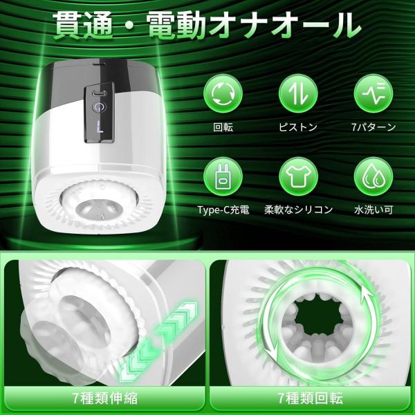 【最新進化モデル】電動オナホール 自動回転 × 伸縮 2WAYピストンカップ|7種回転&7種伸縮モード搭載|Type-C充電|水洗い可能|柔らかTPE素材|男性用マストurbator 163 画像1