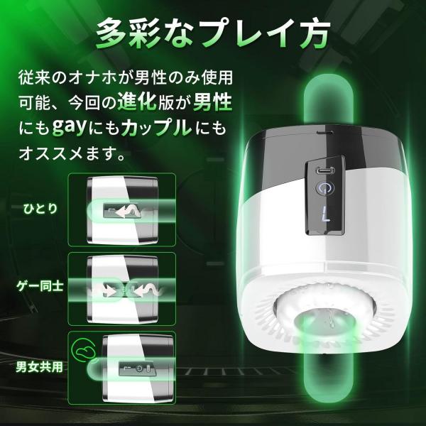 【最新進化モデル】電動オナホール 自動回転 × 伸縮 2WAYピストンカップ|7種回転&7種伸縮モード搭載|Type-C充電|水洗い可能|柔らかTPE素材|男性用マストurbator 163 画像4