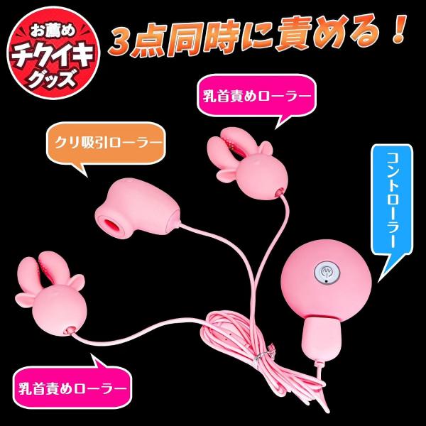 【乳首×乳首×吸引！3点同時責め】乳首バイブ 乳首ローター 吸引バイブ【20種パターン×ソフトクリップ×吸引刺激】乳首攻め 乳首開発 女性用 USB充電 静音 生活防水 272 画像1